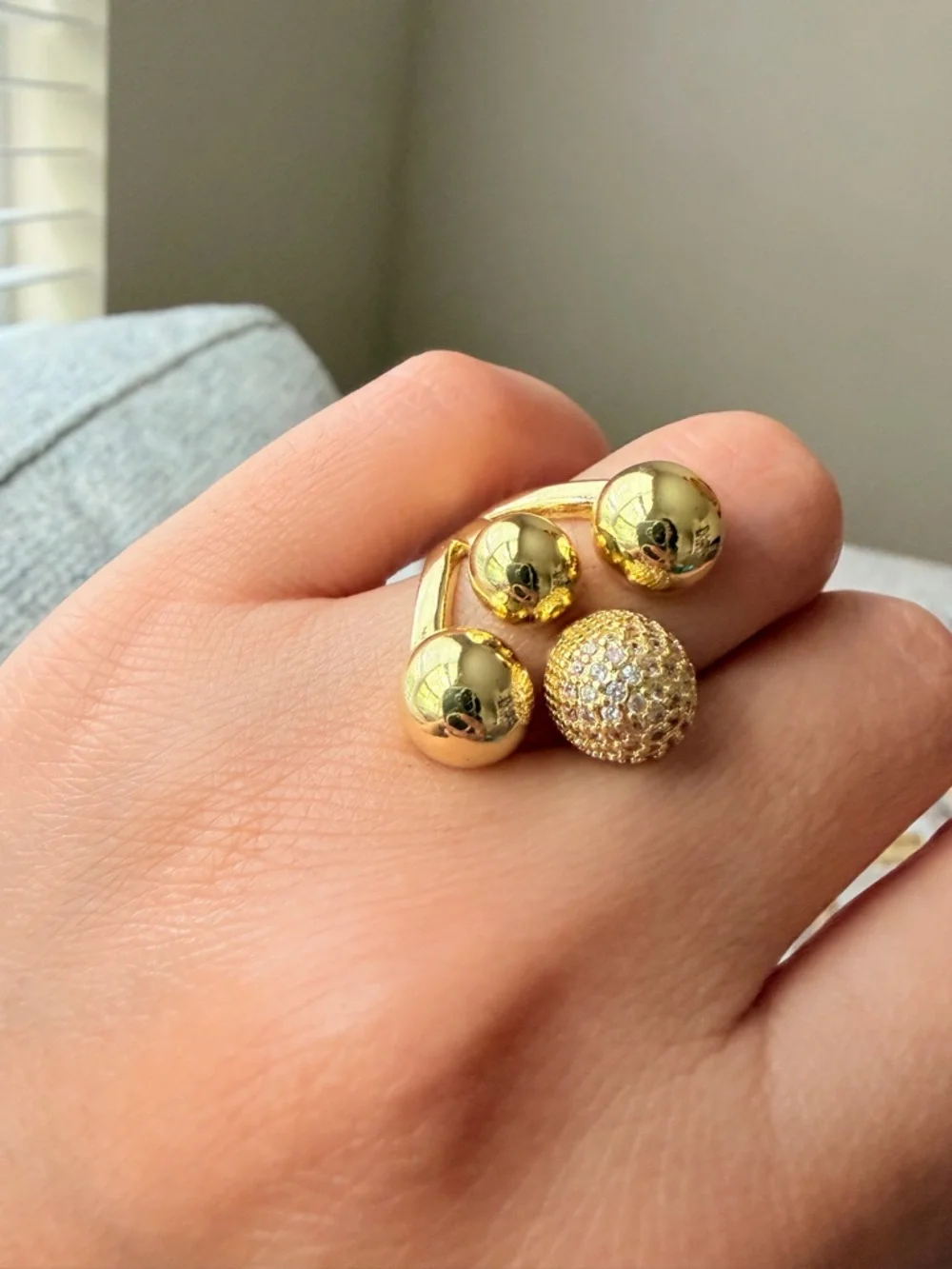 Gold Statement Dome Ring - Women Jewelry